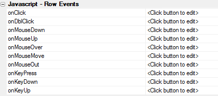 JavaScript - Row Events in Properties